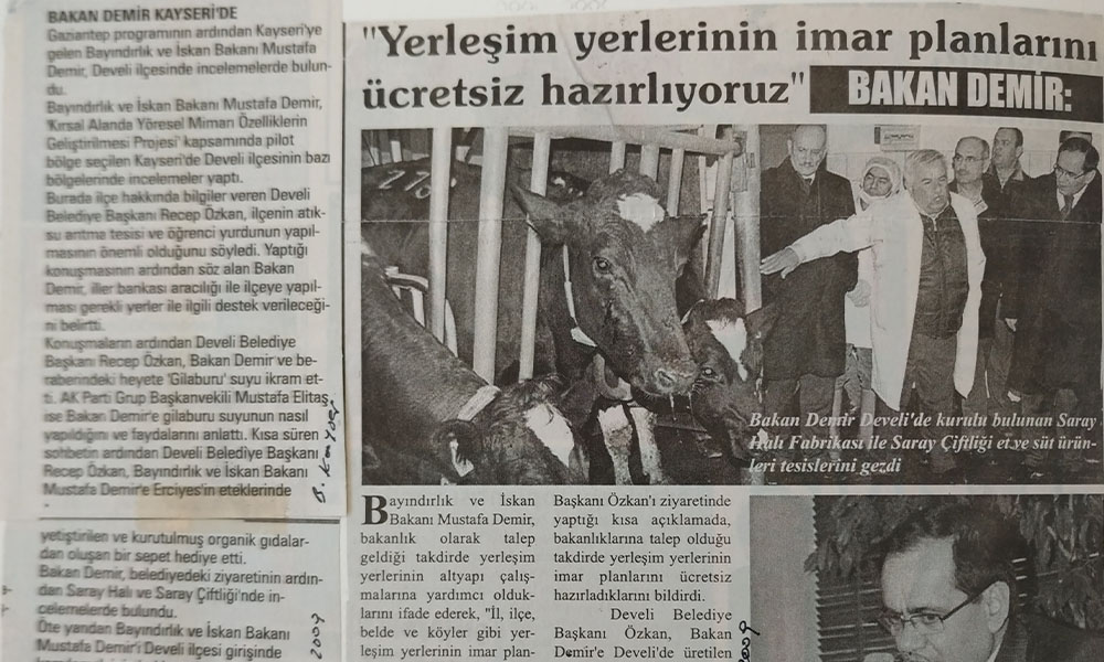 Bayındırlık ve İskan Bakanı Demir, Develi’de İncelemelerde Bulundu